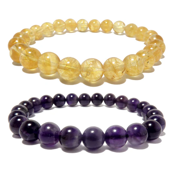 Amethyst and Citrine Combination 